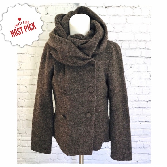 Willi Smith Jackets & Blazers - willi smith Cowl Neck Wool Peacoat